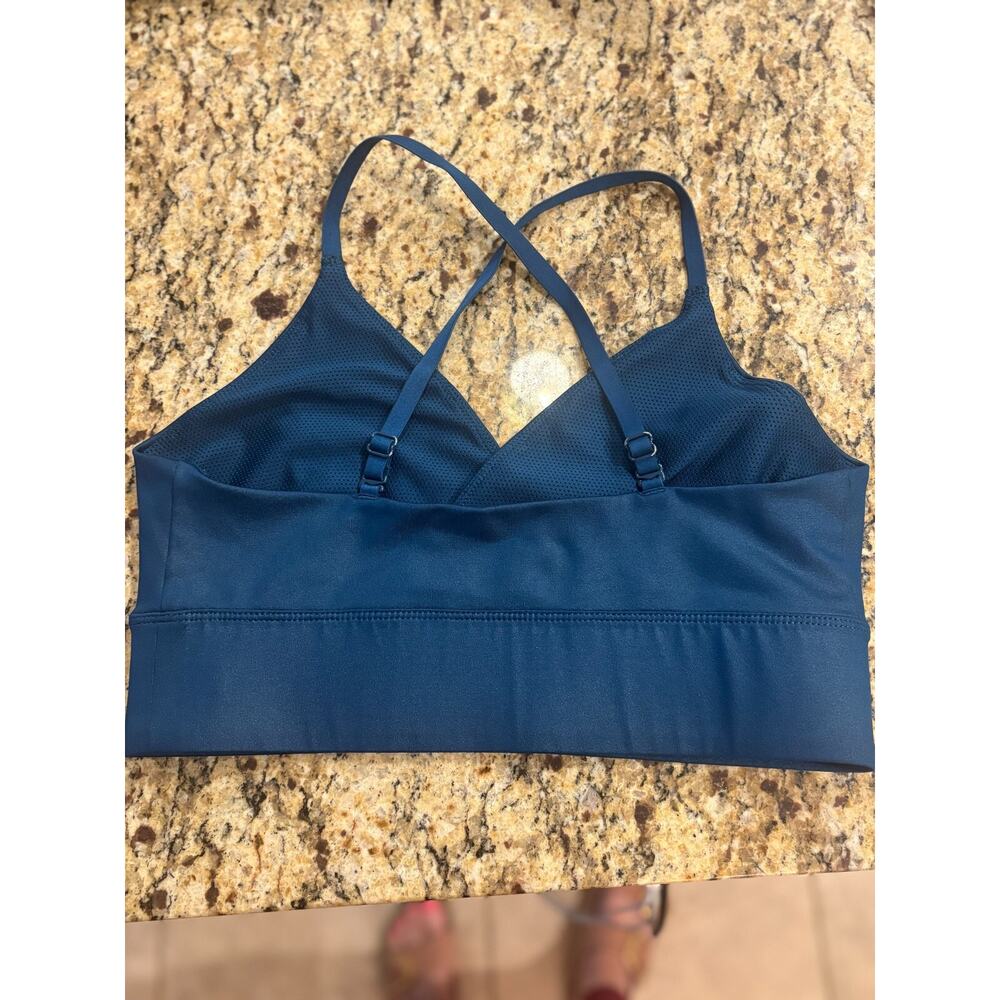 NIKE Women's Indy Textured Shine Light Support Sports Bra Small Teal - Picture 2 of 2